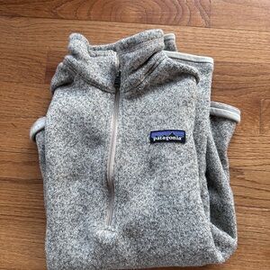 Patagonia Heather Gray Quarter-Zip Fleece Pullover
